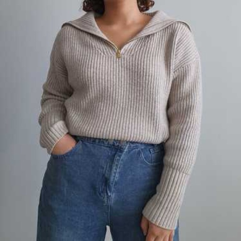 Cupcakes and Cashmere 3/4 Zip Sweater